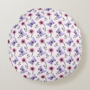 Frühlings-Schmetterling Blumen-Geschenk Rundes Kissen