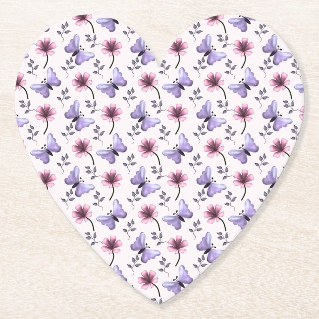Frühlings-Schmetterling Blumen-Geschenk   Untersetzer (Vorderseite)