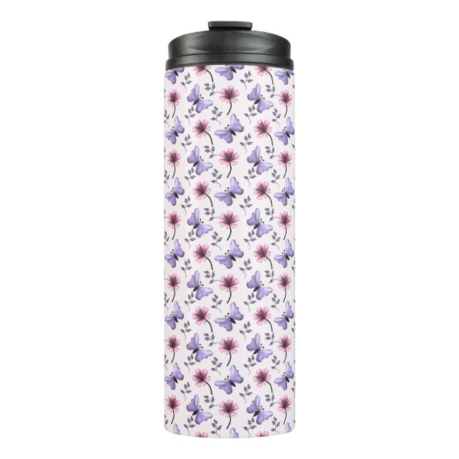 Frühlings-Schmetterling-Blumengeschenk   Thermosbecher (Vorderseite)