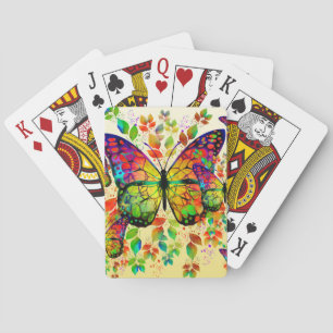 FRÜHLINGS SCHMETTERLINGE FARBENFROHE NATUR SPIELKARTEN