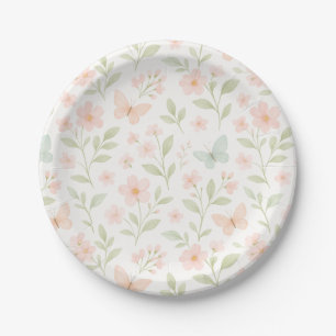Frühlings-Schmetterlings-Papier-Teller – pastellfa Pappteller