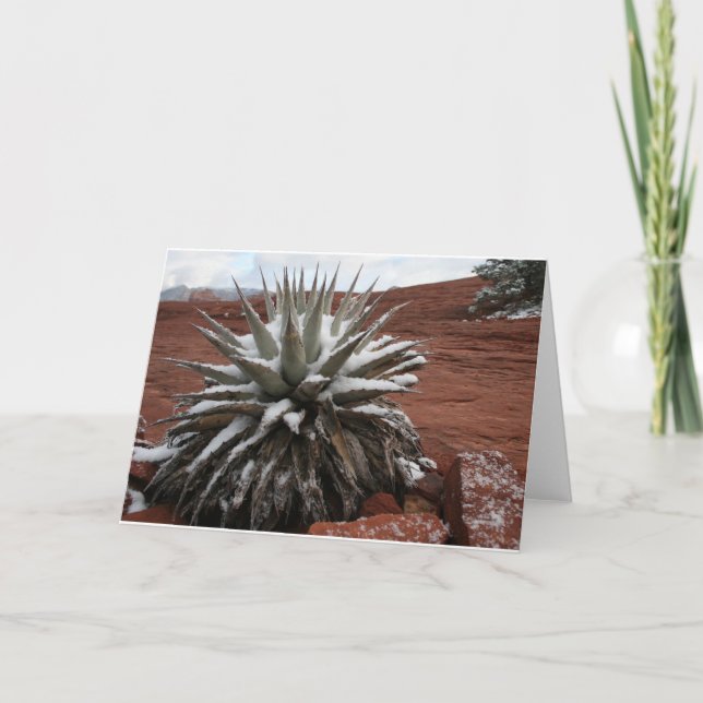 Frühlings-Schnee in Sedona Karte (Vorderseite)