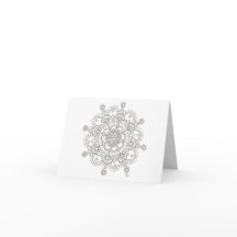Frühlings-Schneeflocke-Mandala Notecard