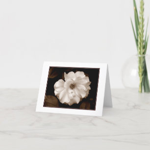 'Frühlings-Sepia-Rose' Leere Karte