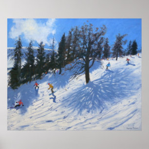 Frühlings-Skifahrer Verbier 2010 Poster