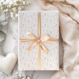 Frühlings-Sommer-Rosa-Wildblume Geschenkpapier