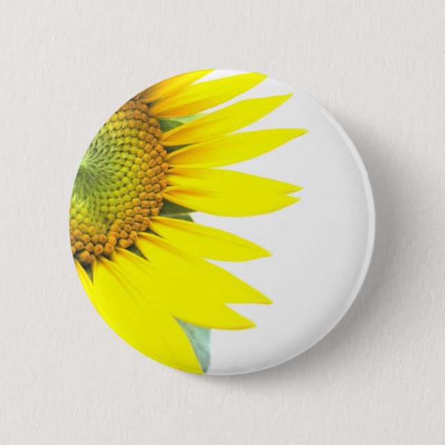 Frühlings-Sonnenblumen Button (Vorderseite)