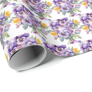 Frühlings-Stiefmütterchen Stiefmütterchen Geschenkpapier