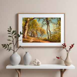 Frühlings Tag im Wald von Peder Mork Monsted Poster