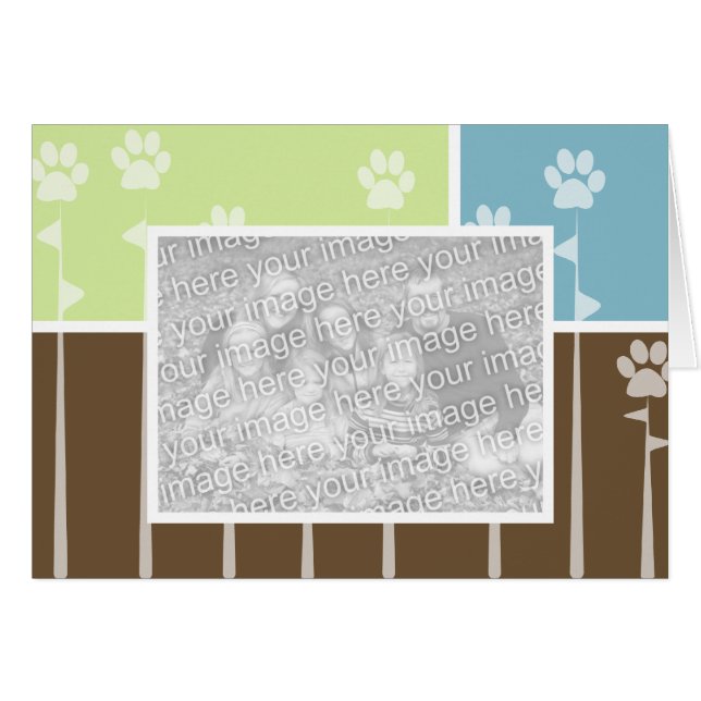 Frühlings-Tatzen-Foto-Karten (Vorderseite (Horizontal))