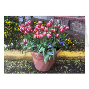 Frühlings-Tulpe-Tongefäß