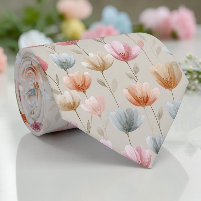 Frühlings-Tulpen-Blumen-Schlips Krawatte (Von Creator hochgeladen)