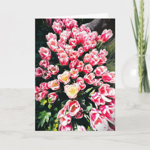 Frühlings-Tulpen-Leerkarte Einladung