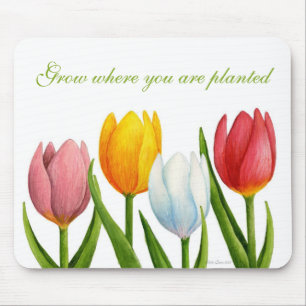 Frühlings-Tulpen Mousepad