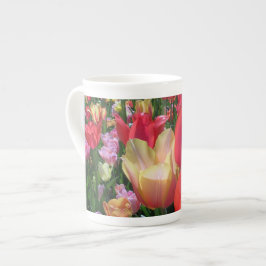 Frühlings-Tulpen Prozellantasse