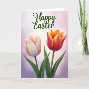 Frühlings-Tulpen-Schönheits-Grußkarte Karte
