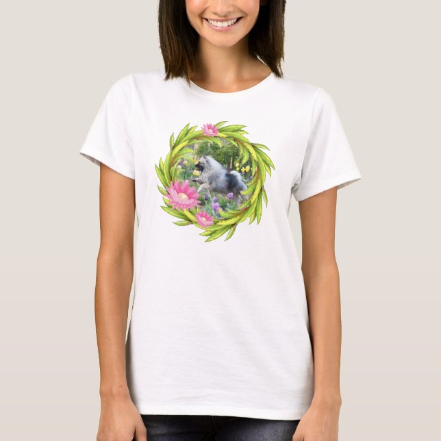Frühlings-Tulpenkeeshond-T-Shirt 2 T-Shirt (Vorderseite)