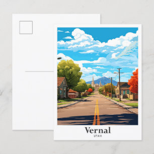 Frühlings Utah Kunst Vintage Reiseillustration Postkarte