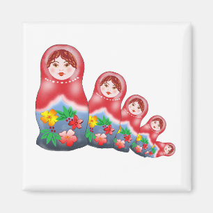 Frühlings-Verschachtelungs-Puppen Magnet