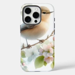 Frühlings-Vogel-Kirschblüten-Aquarell iPhone 16 Pro Hülle