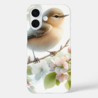 Frühlings-Vogel-Kirschblüten-Aquarell
