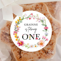 Frühlings-Wildblume erste Geburtstagsparty Classic