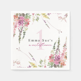 Frühlings-Wildblume Floral Geburtstag Napkins Serviette