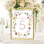 Frühlings-Wildblume Party Blumenzucht Tischnummern<br><div class="desc">Frühlings-Wildblume Party Blumenbeete Tischnummern Unterschreiben</div>
