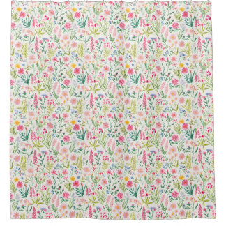 Frühlings-Wildblumengarten Blumen-Duschvorhang Duschvorhang