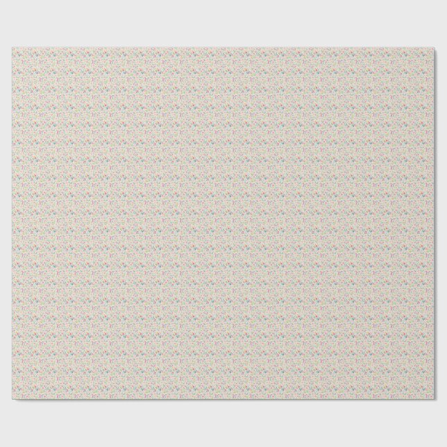 Frühlings-Wildblumengarten Blumen Geschenkpapier (Flach)