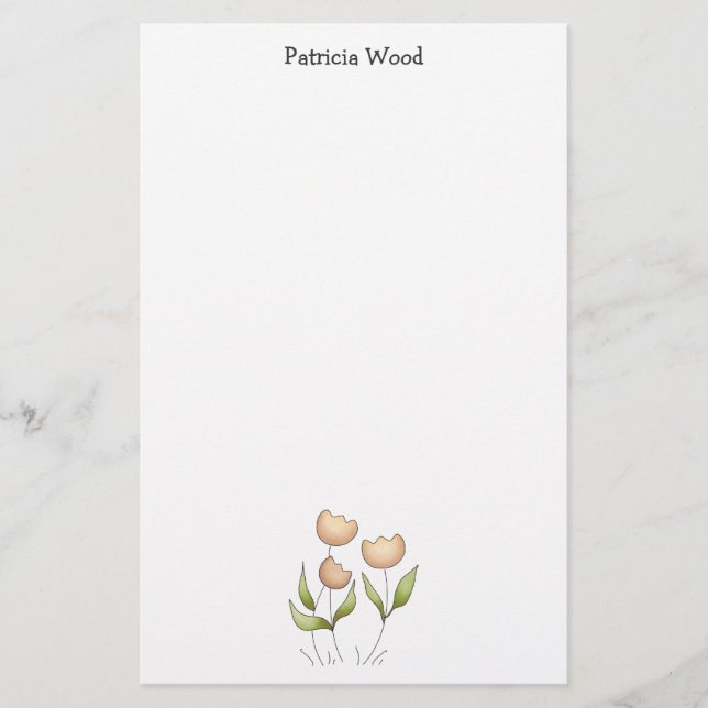 Frühlings-Zeit · Tulpen Briefpapier (Vorderseite)