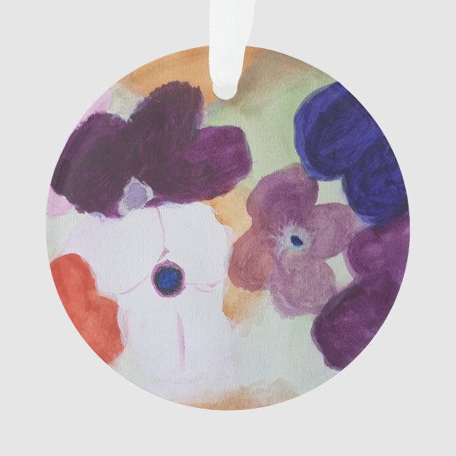 Frühlingsanemonen Akryler Ornament (Vorderseite)