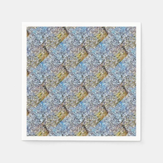 Frühlingsanhänger Blossom Pointillism Kunstwerk Serviette (Vorderseite)