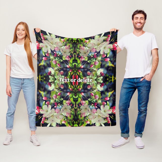 Frühlingsapfel blüht Abstrakt Personalisiert Fleecedecke (Beispiel)