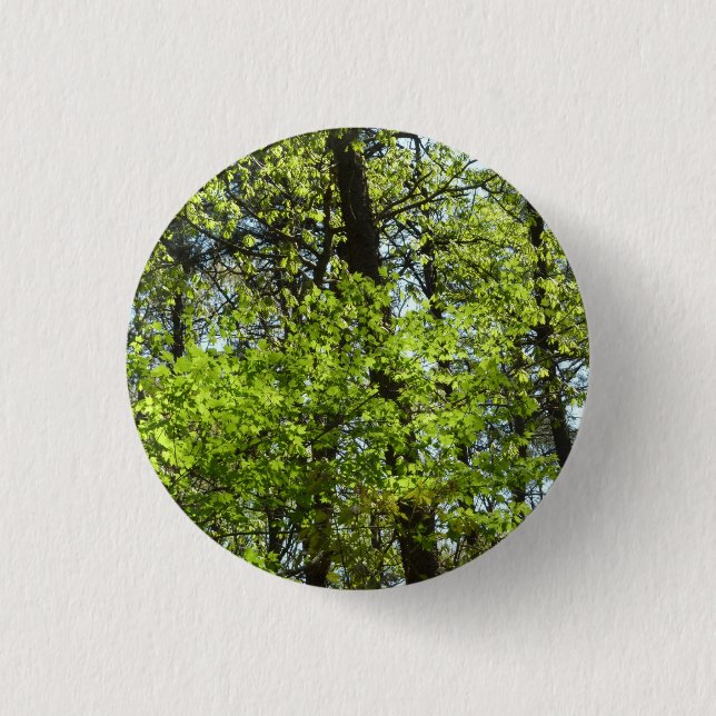 Frühlingsapfel Verlasse Natur Button (Vorderseite)