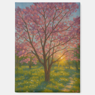 Frühlingsaufwachen - blühende Baumlandschaft Magnet