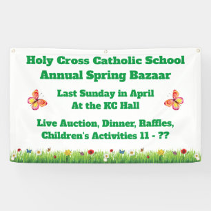 Frühlingsbasar Kirchen-Schul-Fundraiser-Banner Banner