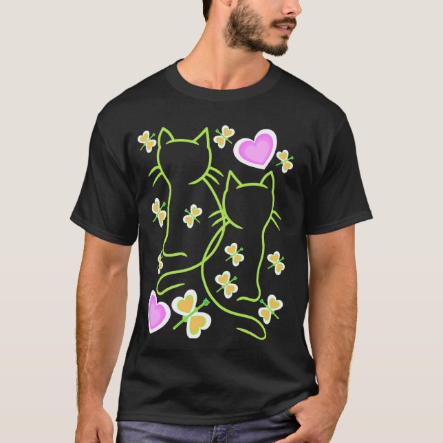 Frühlingsbeginn Retro Katzen Kätzchen Kinder T-Shirt (Vorderseite)