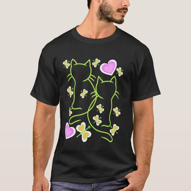 Frühlingsbeginn Retro Katzen Kätzchen Kinder T-Shirt (Vorderseite)