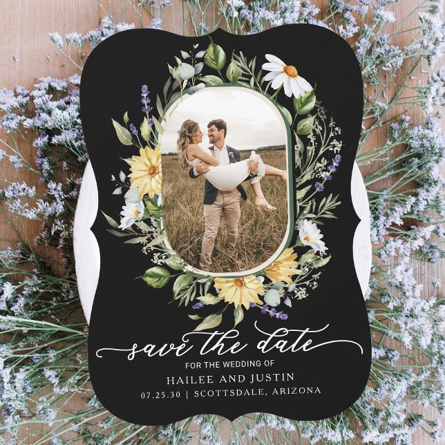 Frühlingsblühende Wildblume Trendy Save The Date (Von Creator hochgeladen)