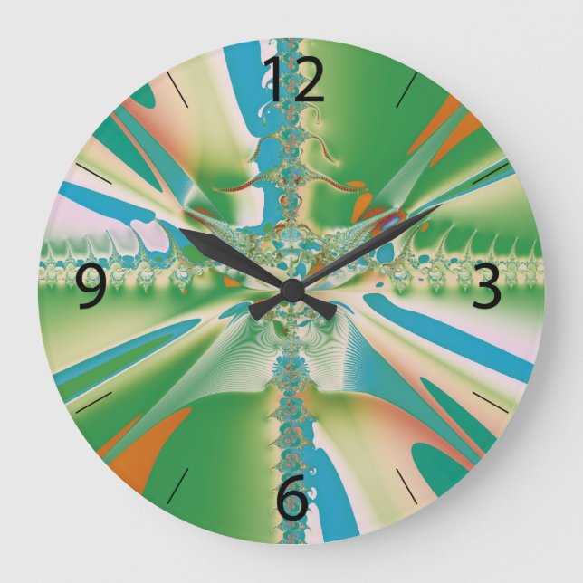 FrühlingsBlume Große Wanduhr (Vorderseite)