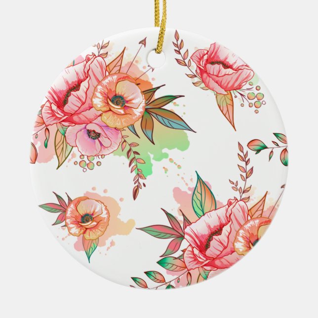 Frühlingsblume Keramik Ornament (Vorne)