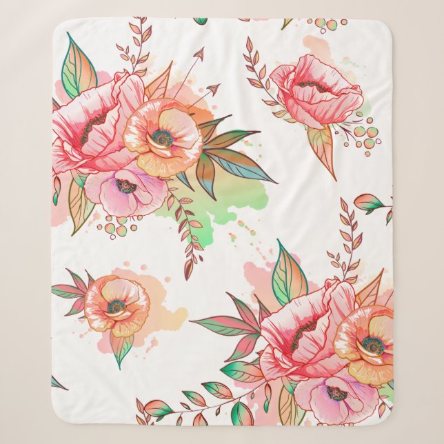 Frühlingsblume Sherpadecke (Vorderseite)