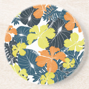 Frühlingsblume: Vintage Blütentextur Getränkeuntersetzer