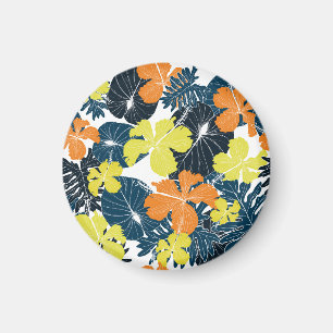 Frühlingsblume: Vintage Blütentextur Magnet