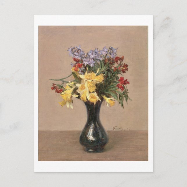 Frühlingsblumen, 1869 (Öl auf Leinwand) Postkarte (Vorderseite)