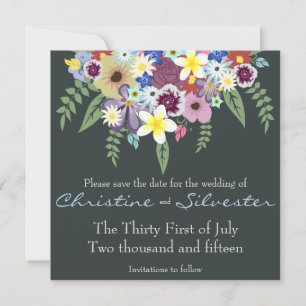 Frühlingsblumen, 5,25x5,25 Save the Date