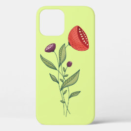 Frühlingsblumen Abstrakt Botanische Linie Art Case-Mate iPhone Hülle