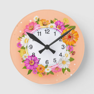 Frühlingsblumen Akrylwall Uhr