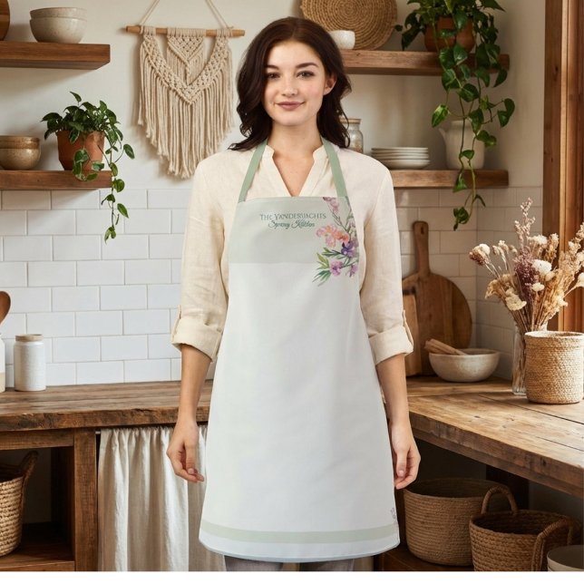 Frühlingsblumen Aquarell Botanik Schürze (Von Creator hochgeladen)